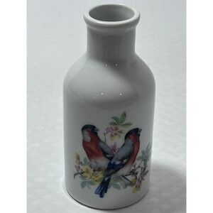 Bird Decorated Porcelain Bud Vase-West Germany-4.75” tall